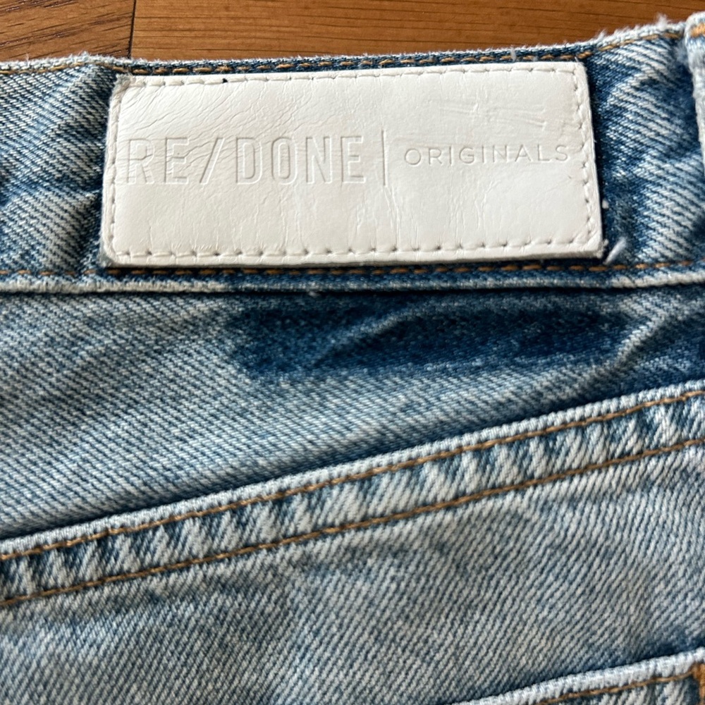 Re/Done originals- hi rise, stove, pipe, raw edge jeans - Picture 6 of 9